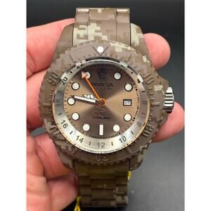 Invicta 45938 Men's Reserve Hydromax Swiss GMT 1000M Swiss Tan Camouflage NIBWT